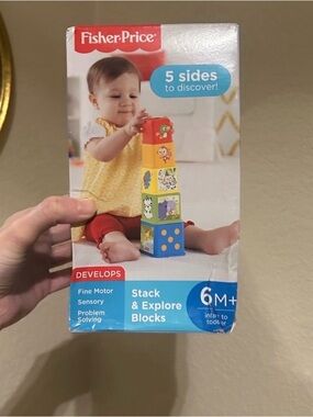 Fisher-Price Red, Yellow, Green & Blue Stack & Explore Blocks